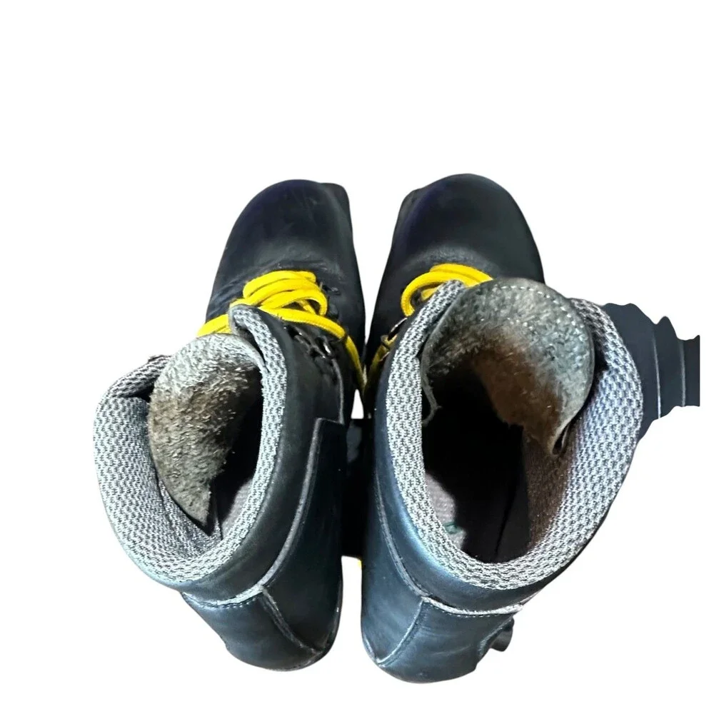 Vintage Asolo Alaska Boots Mens Size 12 Black Leather Vibram Sole Hiking 90s